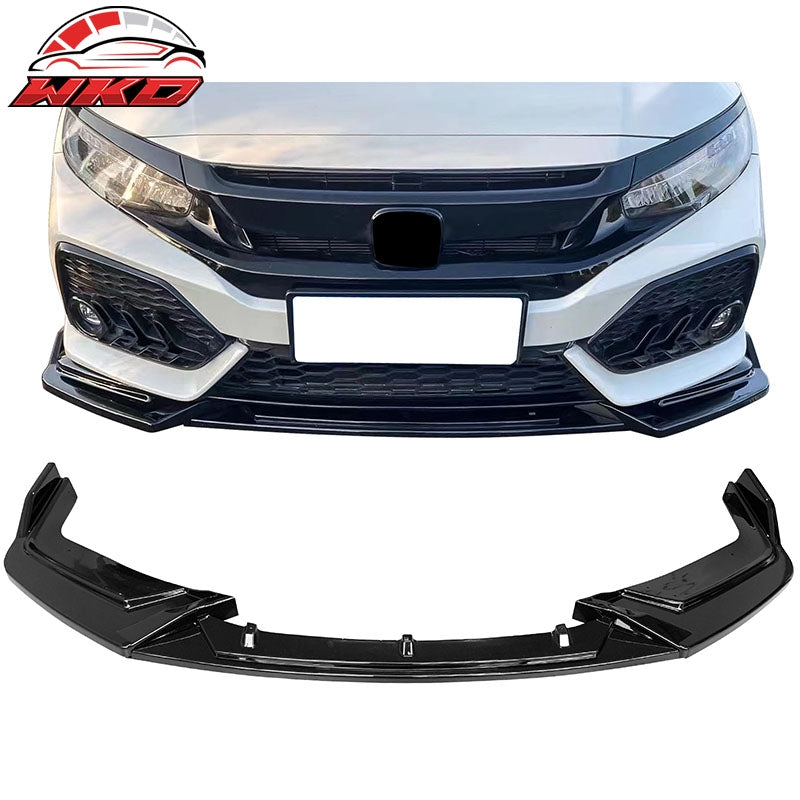 Wholesale 17-21 Honda Civic Si 5DR Hatchback Gloss Black Front Bumper Lip Spoiler 3PC