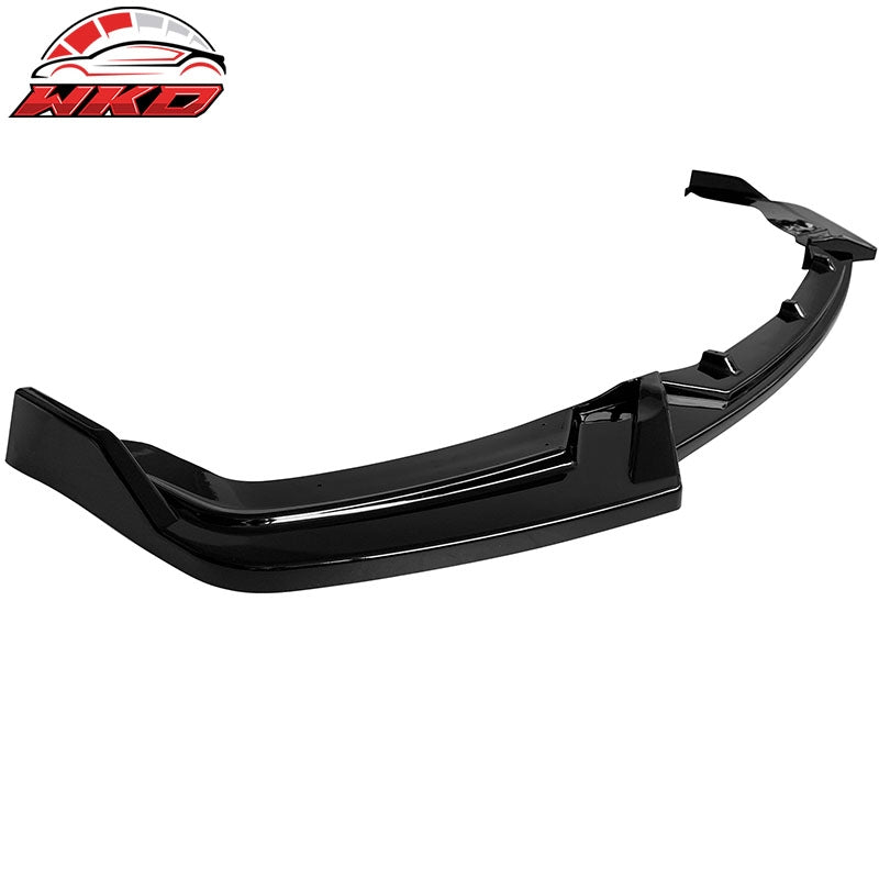 Fits 17-21 Honda Civic Si 5DR Hatchback Gloss Black Front Bumper Lip Spoiler 3PC