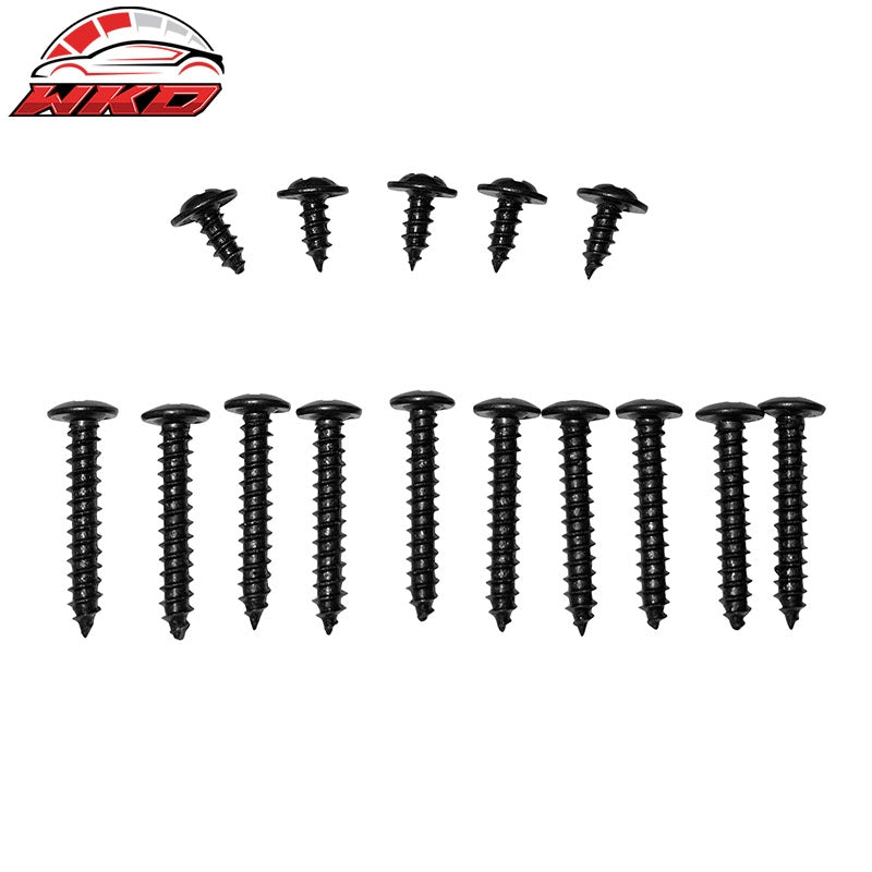 Fits 17-21 Honda Civic Si 5DR Hatchback Gloss Black Front Bumper Lip Spoiler 3PC