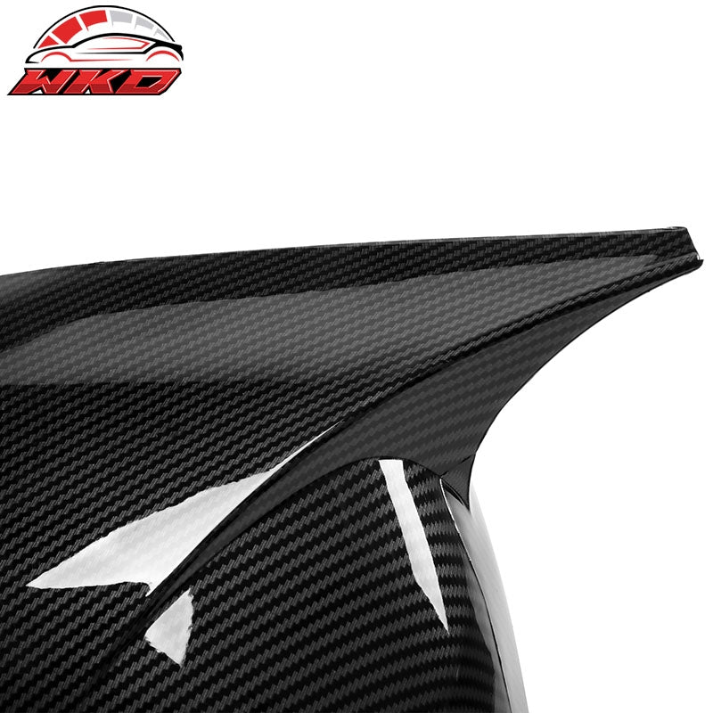 Fits 22-26 Civic Horns Carbon Fiber Print Add-On Rear View Side Mirror Covers