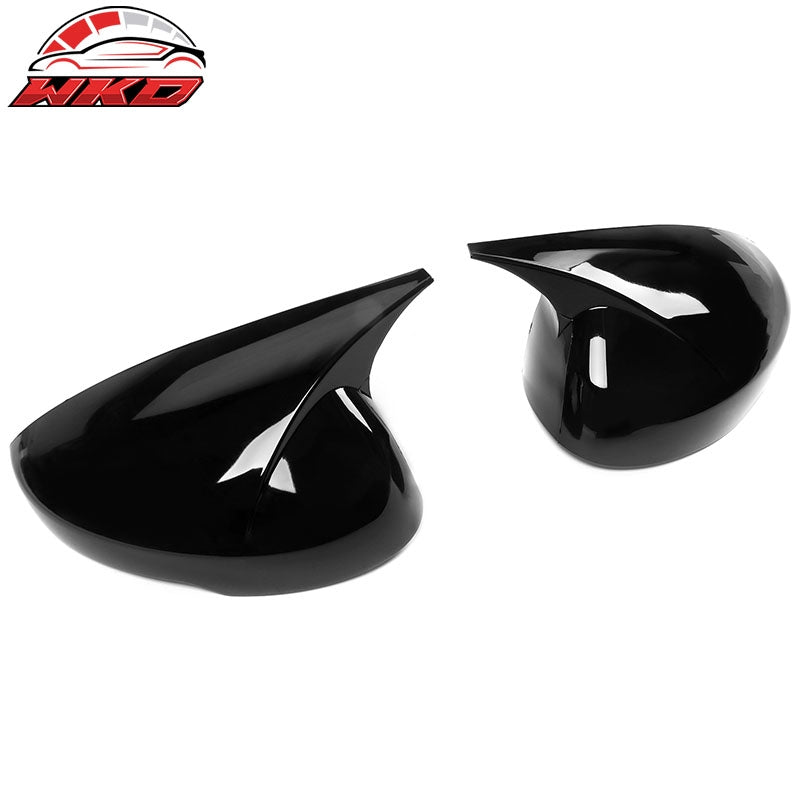 For 22-26 Honda Civic Horns Style Add-On Rear View Side Mirror Cover Gloss Black