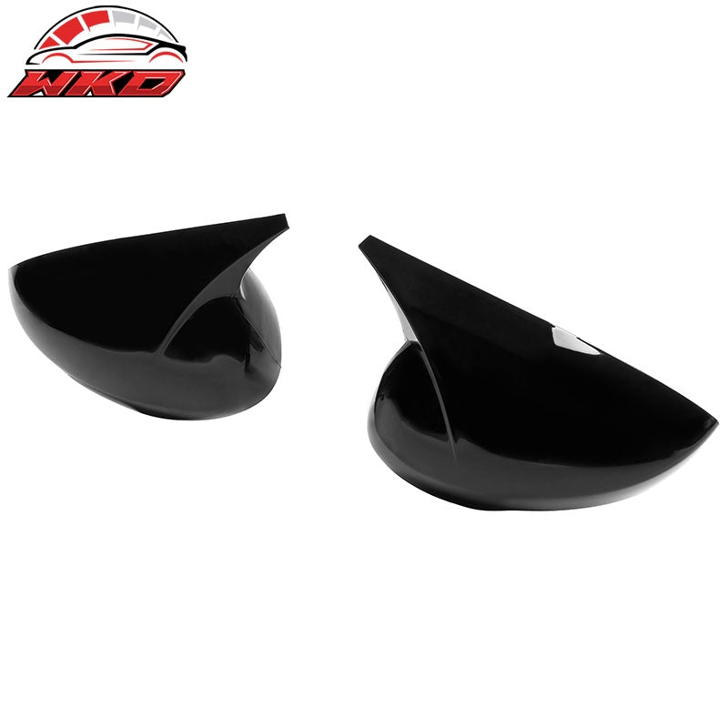 For 22-26 Honda Civic Horns Style Add-On Rear View Side Mirror Cover Gloss Black