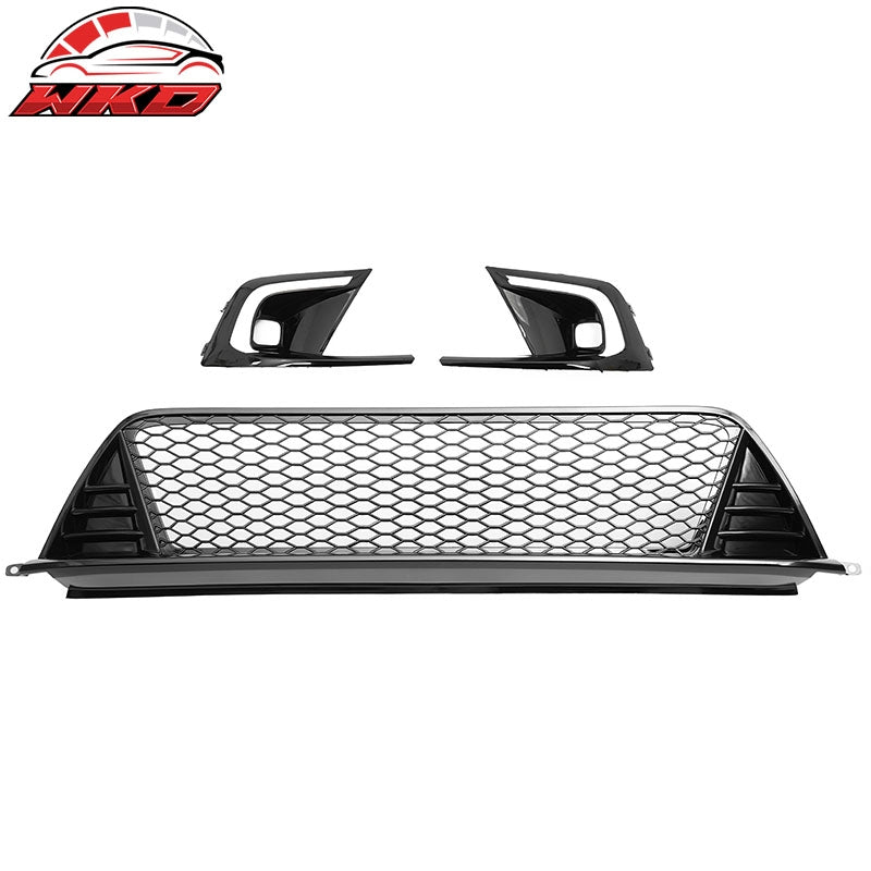 Wholesale 22-24 Honda Civic Type R Style Front Grille LED Foglight Bezels Gloss Black