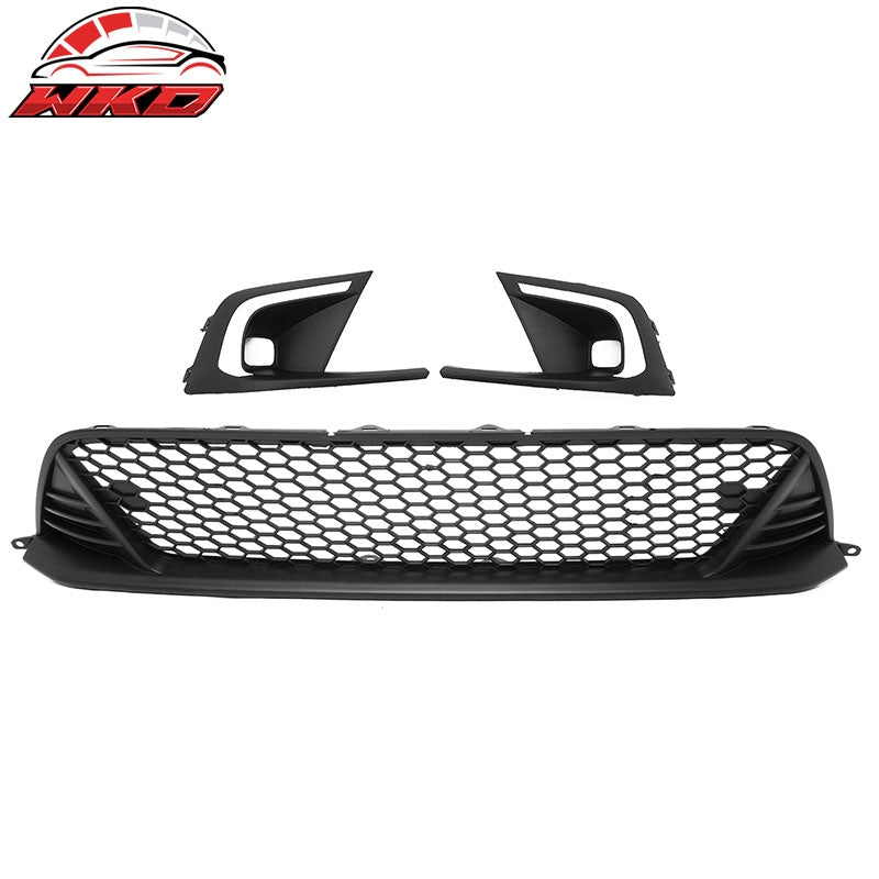Wholesale 22-24 Honda Civic Type R Style Front Grille LED Foglight Bezels Matte Black