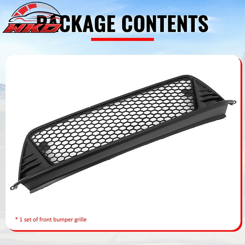 Fits 22-24 Honda Civic Type R Style Front Grille LED Foglight Bezels Matte Black