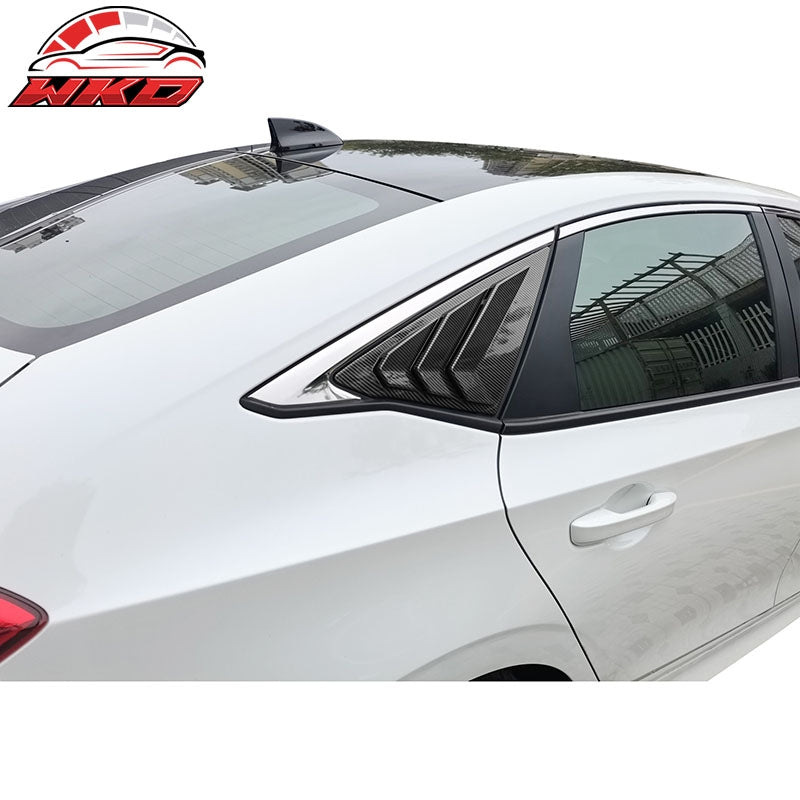Fits 22-26 Honda Civic Side Window Louver ABS Carbon Fiber Print