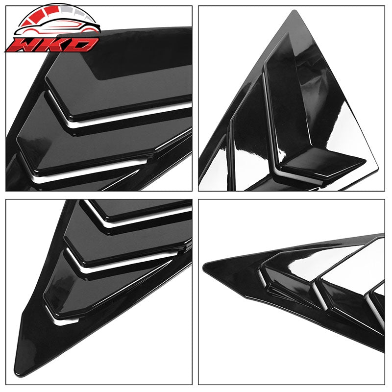 For 22-26 Honda Civic 11th Gen 4DR Sedan Side Window Louver Vent ABS Gloss Black
