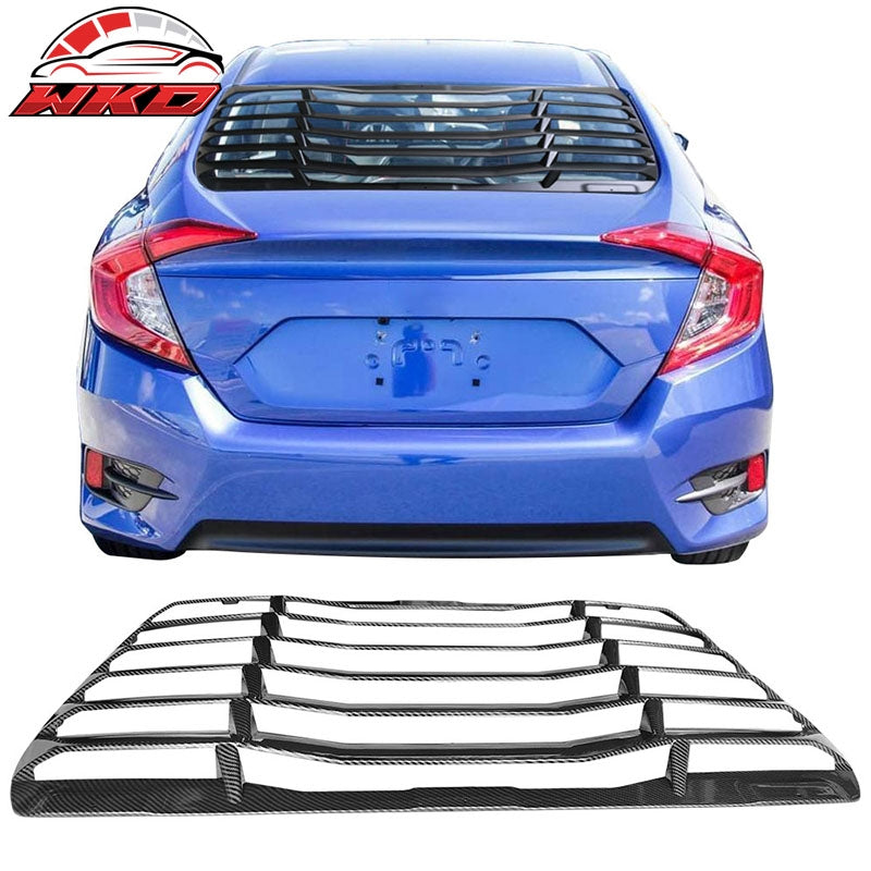 Wholesale 16-21 Honda Civic Sedan IKON Style Window Louver ABS Carbon Fiber Print