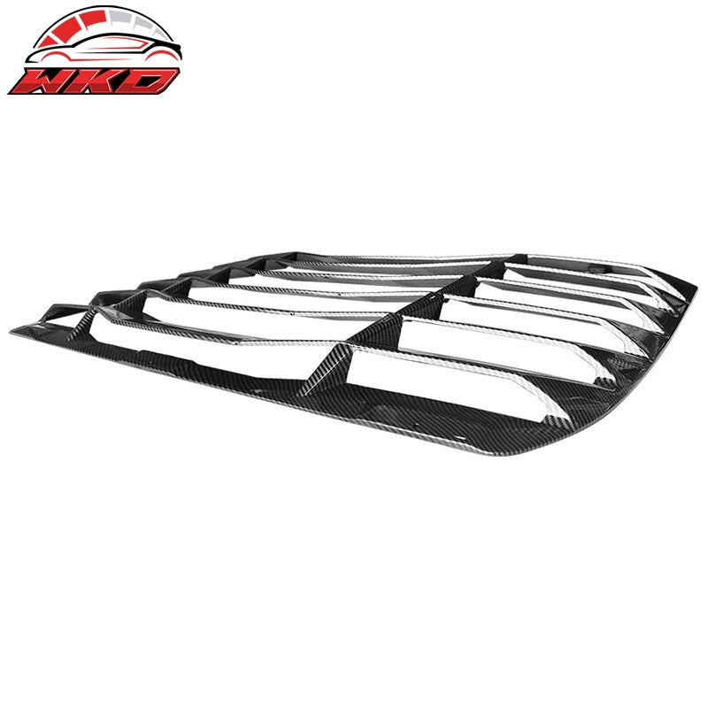 Fits 16-21 Honda Civic Sedan IKON Style Window Louver ABS Carbon Fiber Print