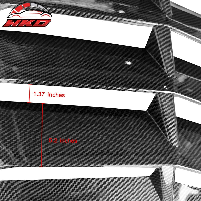 Fits 16-21 Honda Civic Sedan IKON Style Window Louver ABS Carbon Fiber Print