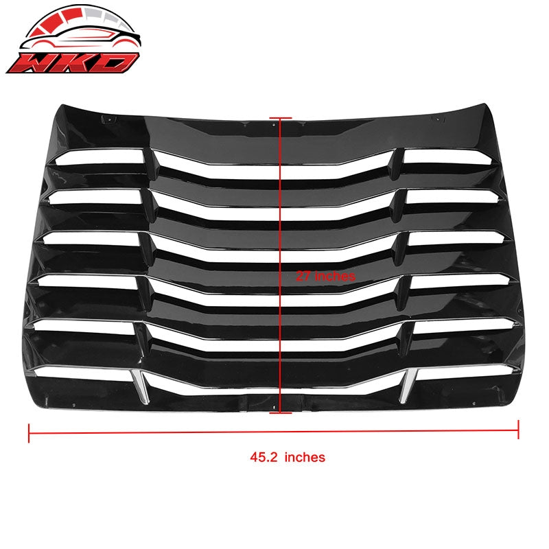 Fits 16-21 Honda Civic Sedan IKON Style Window Louver Sun Shade ABS Gloss Black