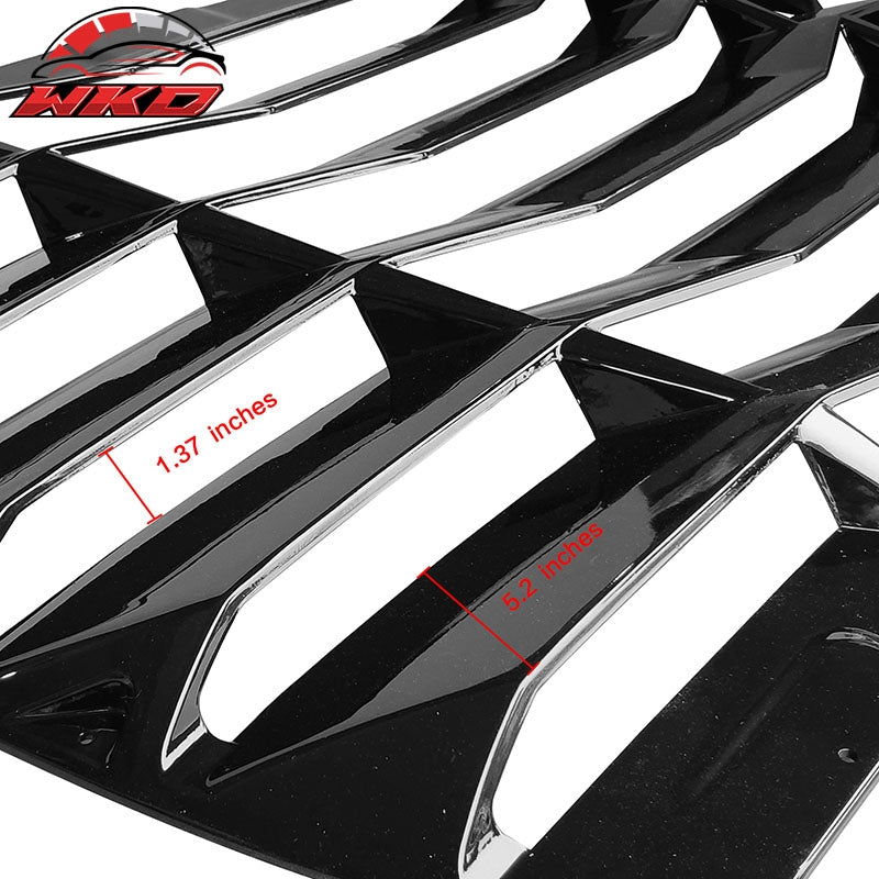 Fits 16-21 Honda Civic Sedan IKON Style Window Louver Sun Shade ABS Gloss Black