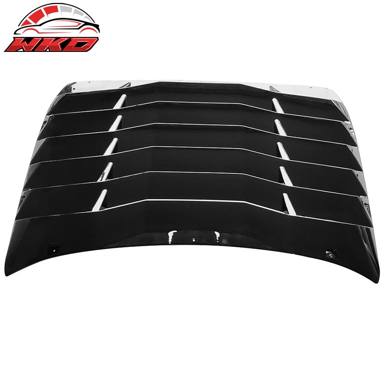 Fits 16-21 Honda Civic Sedan IKON Style Window Louver Sun Shade ABS Gloss Black