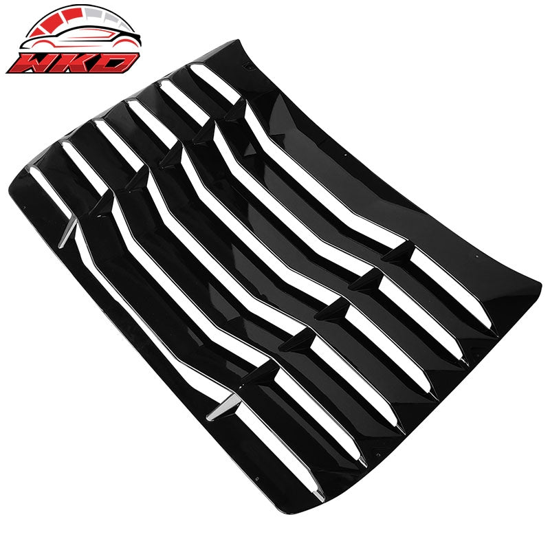 Fits 16-21 Honda Civic Sedan IKON Style Window Louver Sun Shade ABS Gloss Black