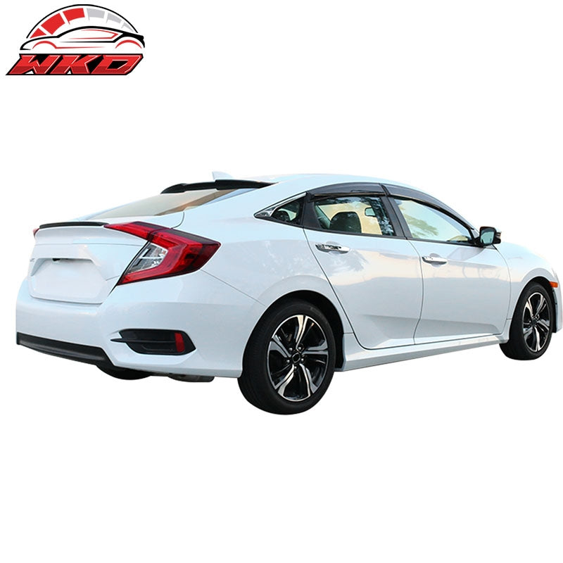 Fits 16-21 Honda Civic Sedan OE Style Window Visor Vent Rain Guard Deflector 4PC