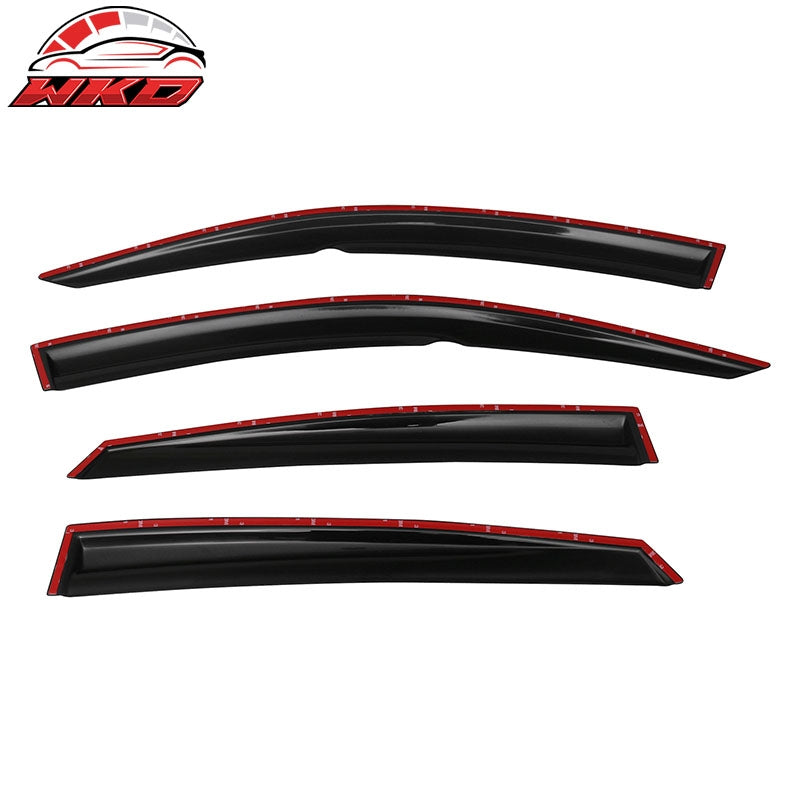 Fits 16-21 Honda Civic Sedan Mugen Style Tape on Window Visors Deflectors 4PCS