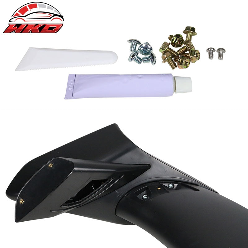 Fits 17-21 Honda Civic X 10th Type R Rear Trunk Spoiler Wing Unpainted Black ABS