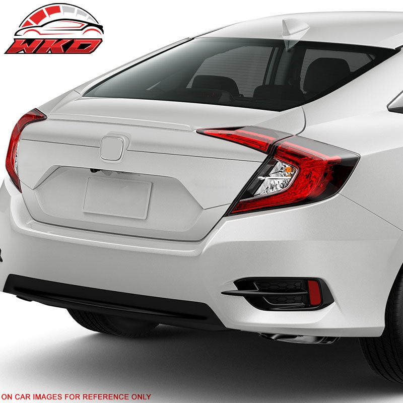 Fits 16-21 Honda Civic X 4Dr Sedan OE Style Rear Trunk Spoiler Lip ABS Unpainted