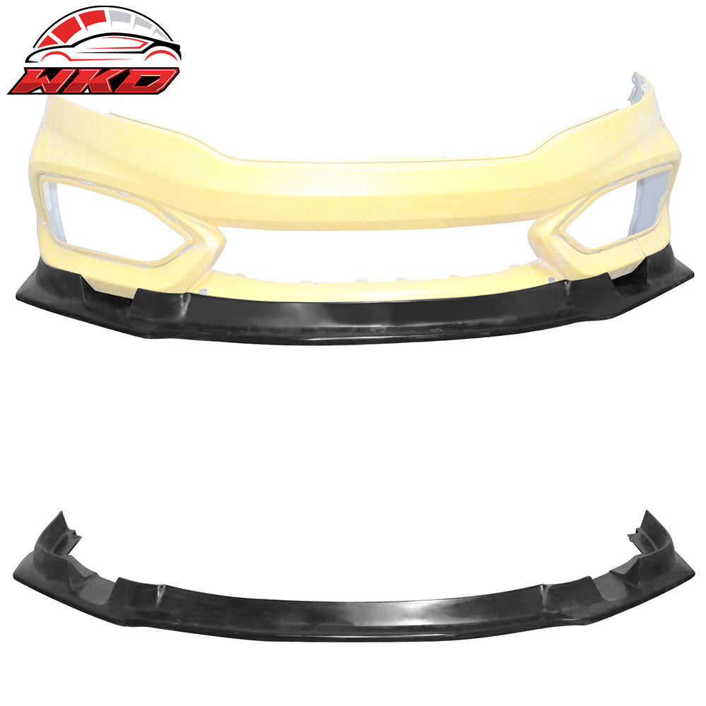 Fits 14-15 Honda Civic Coupe IKFM Style Front Bumper Lip Spoiler Splitter- PU