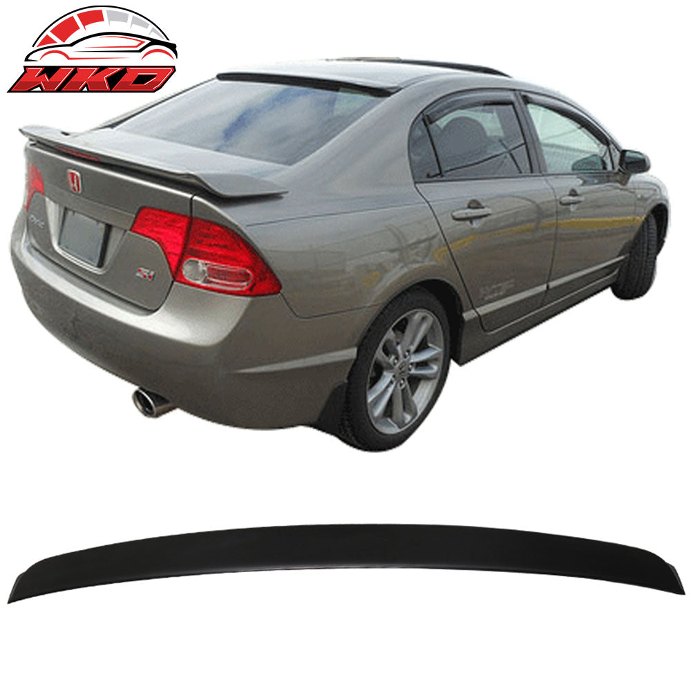 Fits 06-15 Honda Civic Sedan 4-Door Rear Roof Window Spoiler Wing ABS Unpainted