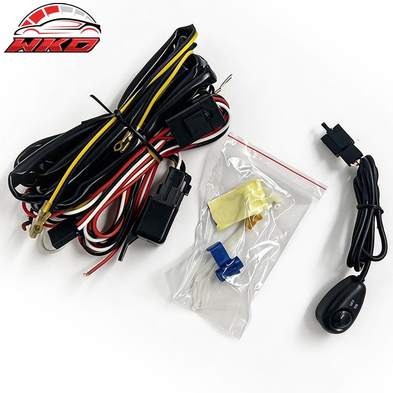 Fits 03-08 Honda Element Front Bumper Fog Lights Lamps W/Wiring Smoke Lens