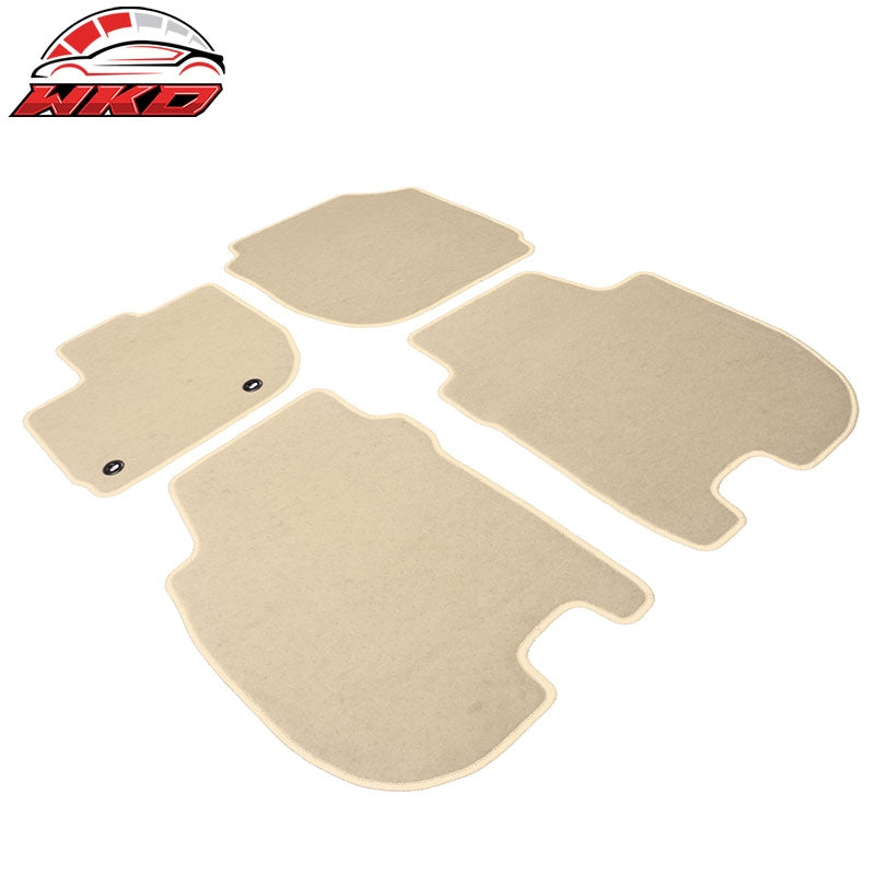 Fits 15-20 Honda Fit 4DR Floor Mats Liner Front Rear Nylon Beige Carpets 4PCS