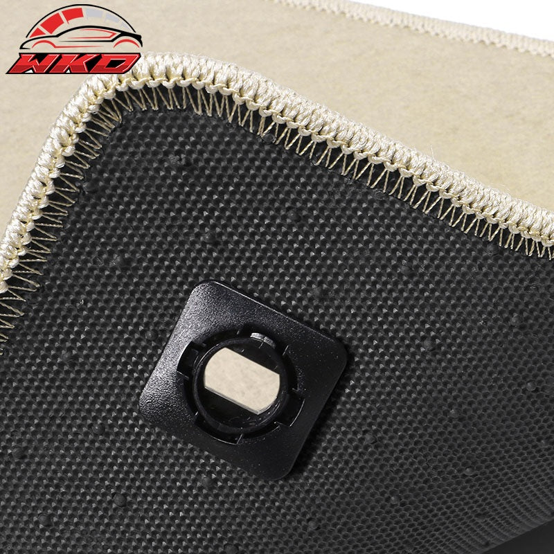 Fits 15-20 Honda Fit 4DR Floor Mats Liner Front Rear Nylon Beige Carpets 4PCS