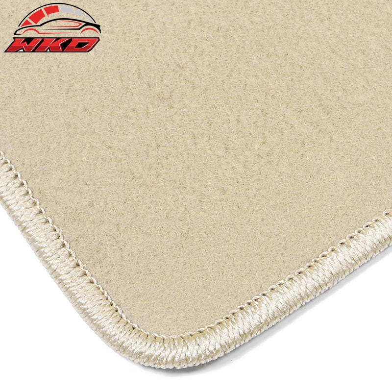 Fits 09-13 Honda Fit 4PCS Car Floor Mats Liner Front & Rear Carpets Beige Nylon