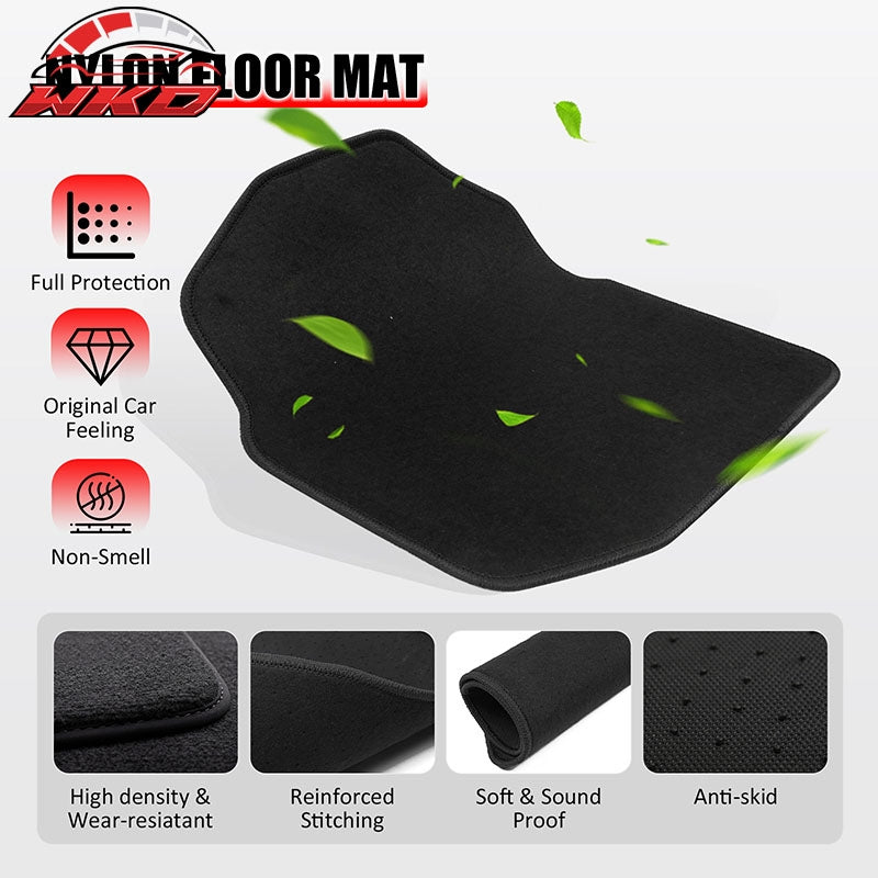 Fit 09-13 Honda Fit OE Factory Fitment 4PC Floor Mats Crapet Front & Rear Nylon