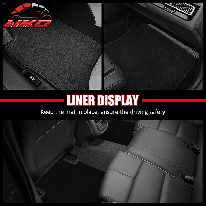 Fit 09-13 Honda Fit OE Factory Fitment 4PC Floor Mats Crapet Front & Rear Nylon