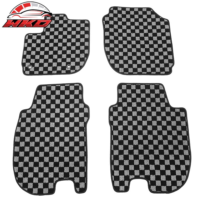 Wholesale 15-20 Honda  GK Floor Mats Non-Slip Carpets Checkered Black Gray Plaid