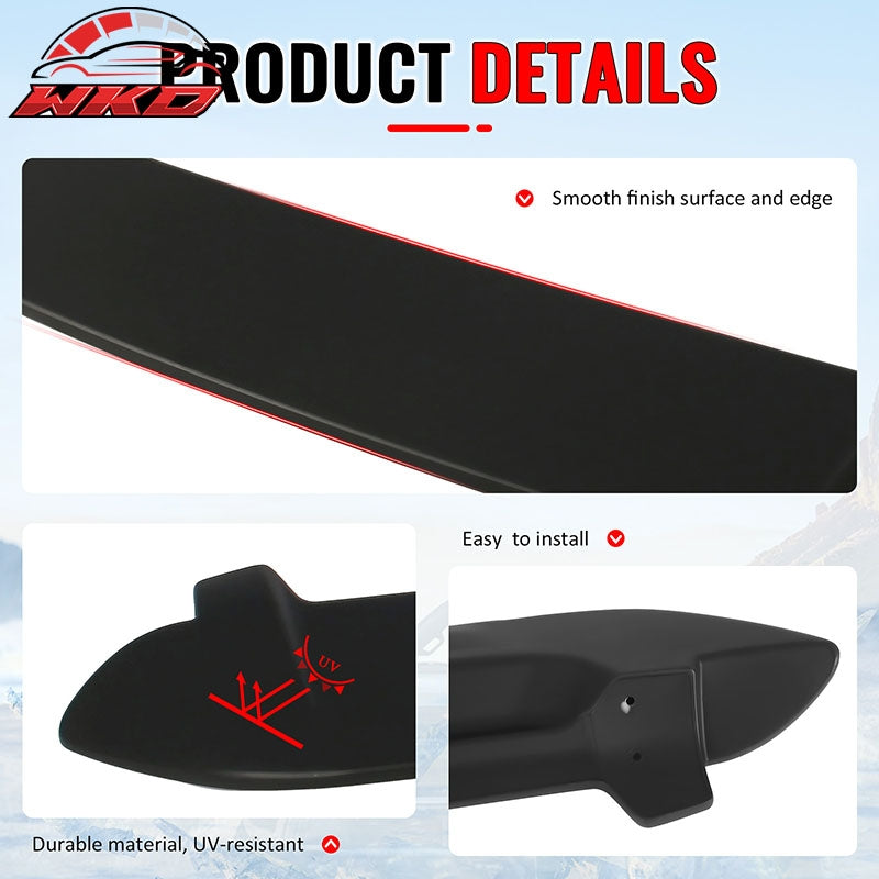 Fits 06-08 Honda Fit Matte Black ABS Rear Roof Spoiler Lip Wing with LED Light