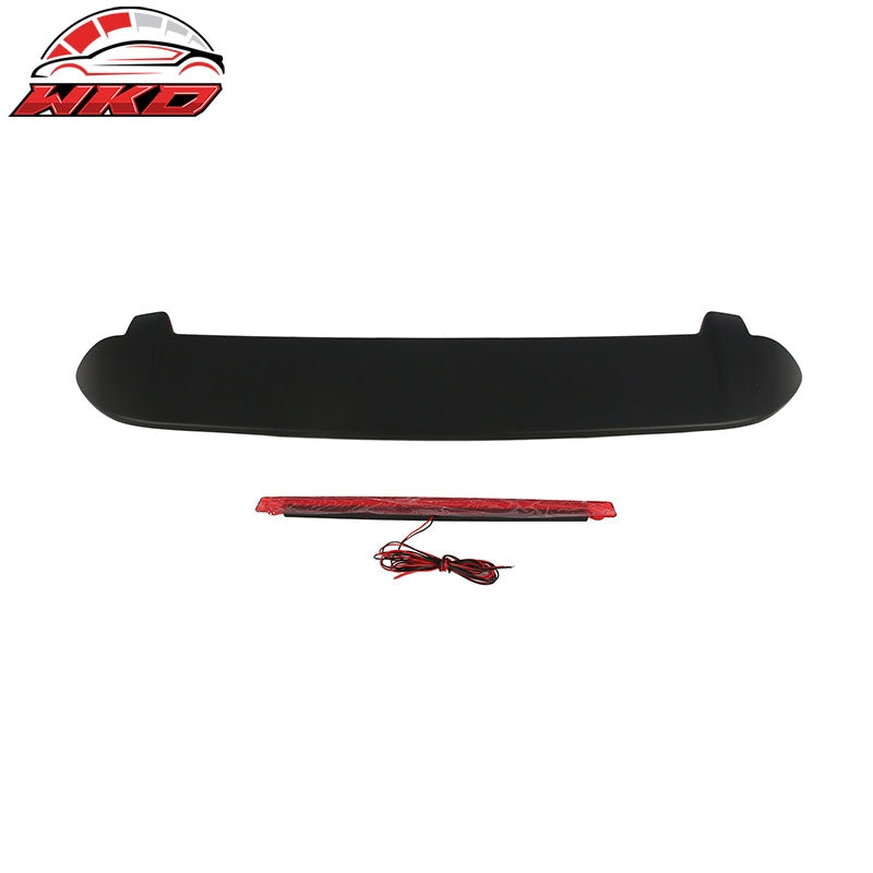 Fits 06-08 Honda Fit Matte Black ABS Rear Roof Spoiler Lip Wing with LED Light