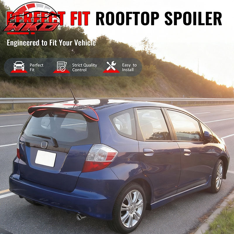 Fits 09-13 Honda Fit Matte Black Sport OE Style Rear Roof Spoiler Wing Lip ABS