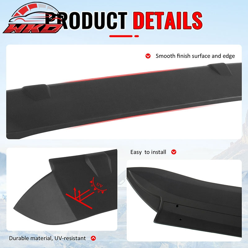 Fits 09-13 Honda Fit Matte Black Sport OE Style Rear Roof Spoiler Wing Lip ABS