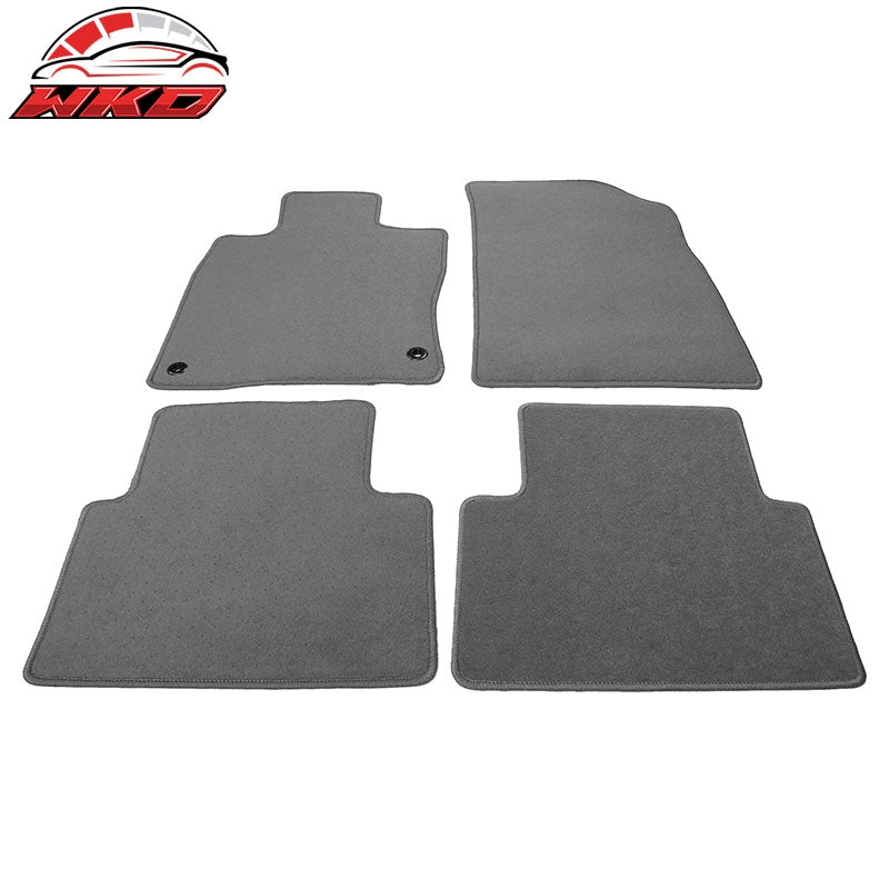 Fits 19-22 Honda Insight 4PCS Car Front Rear Floor Mats Liner Carpets Nylon Gray