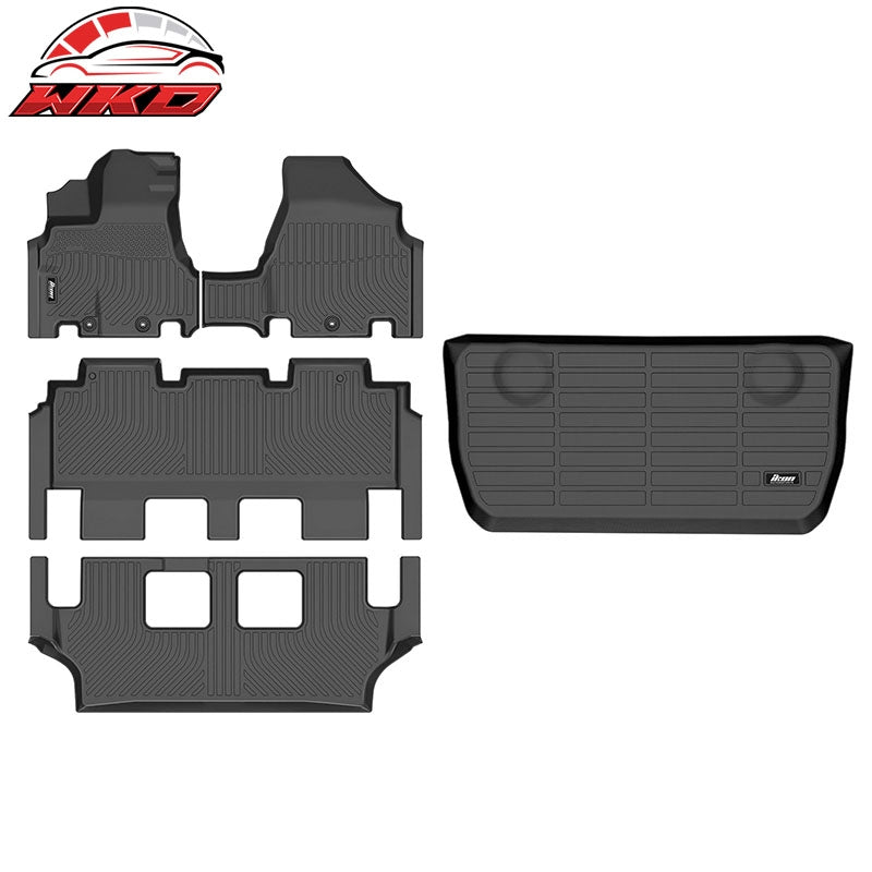 Wholesale 11-17 Honda Odyssey 7/8 Seats TPE All Weather 3D Floor Liners + Trunk Mats