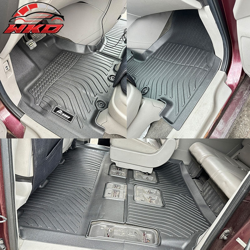 Fits 11-17 Honda Odyssey 7/8 Seats TPE All Weather 3D Floor Liners + Trunk Mats