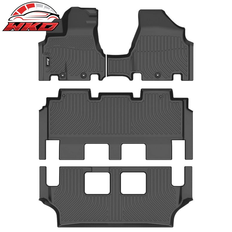 Fits 11-17 Honda Odyssey 7/8 Seats TPE All Weather 3D Floor Liners + Trunk Mats