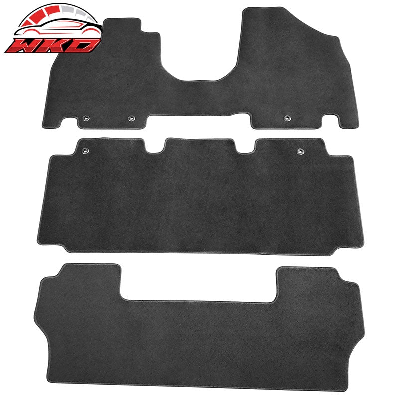 Wholesale 11-17 Honda Odyssey Nylon Car Floor Mats Carpet Front & Rear 3PC Set Black