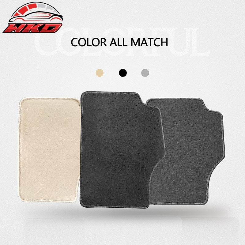 Fits 11-17 Honda Odyssey Nylon Car Floor Mats Carpet Front & Rear 3PC Set Black