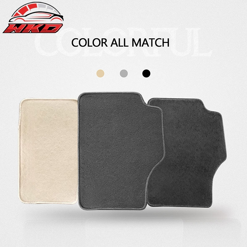 Fits 11-17 Honda Odyssey 3PCS Front Rear LH RH Car Floor Mats Carpets Nylon Grey