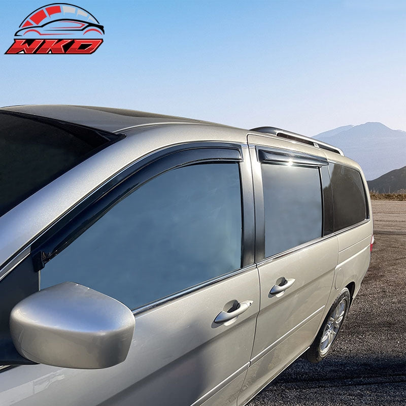Fits 05-10 Honda Odyssey Mugen Window Visors Sun Rain Guard Vent Acrylic 4PCS