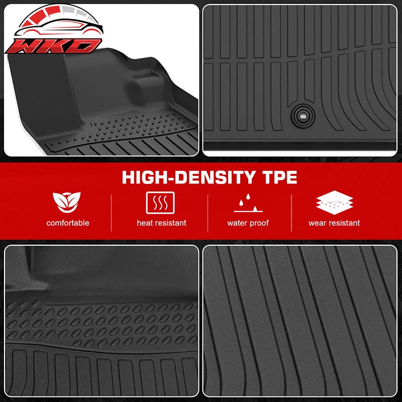 Fits 2026 Honda Passport 4DR 3D Anti-Slip Floor Mats All Weather TPE Carpet 3PCS