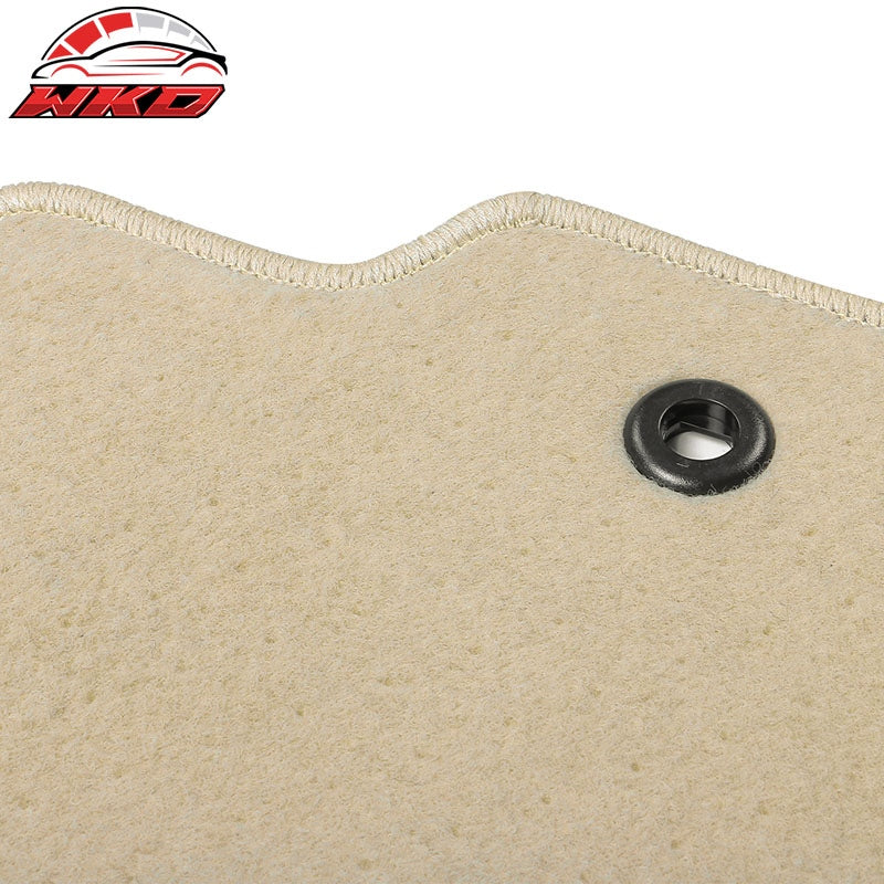 Fits 16-22 Honda Pilot Car Auto Front Rear Floor Mats Liner Carpets Nylon Beige