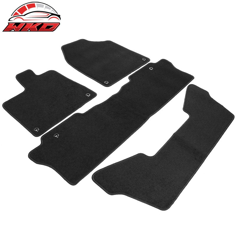 Fits 16-22 Honda Pilot Nylon Car Auto Floor Mats Liner Black Front Rear Carpets
