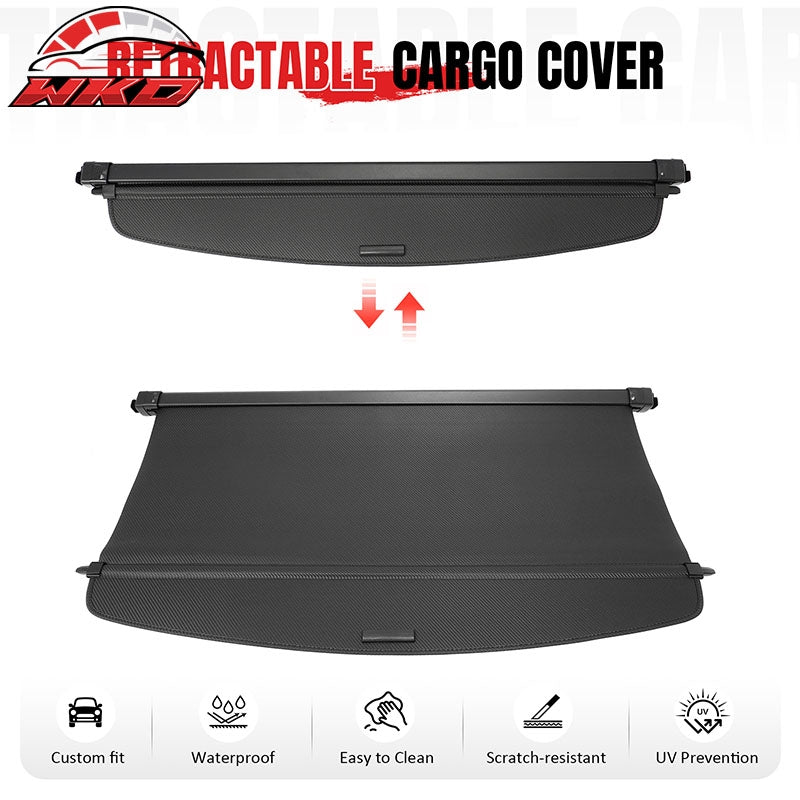 Fits 24-26 Honda Prologue & Chevrolet Blazer EV Cargo Cover Carbon Fiber Texture