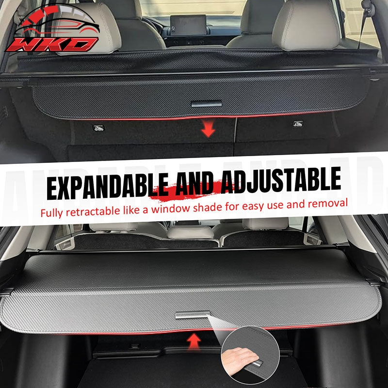 Fits 24-26 Honda Prologue & Chevrolet Blazer EV Cargo Cover Carbon Fiber Texture