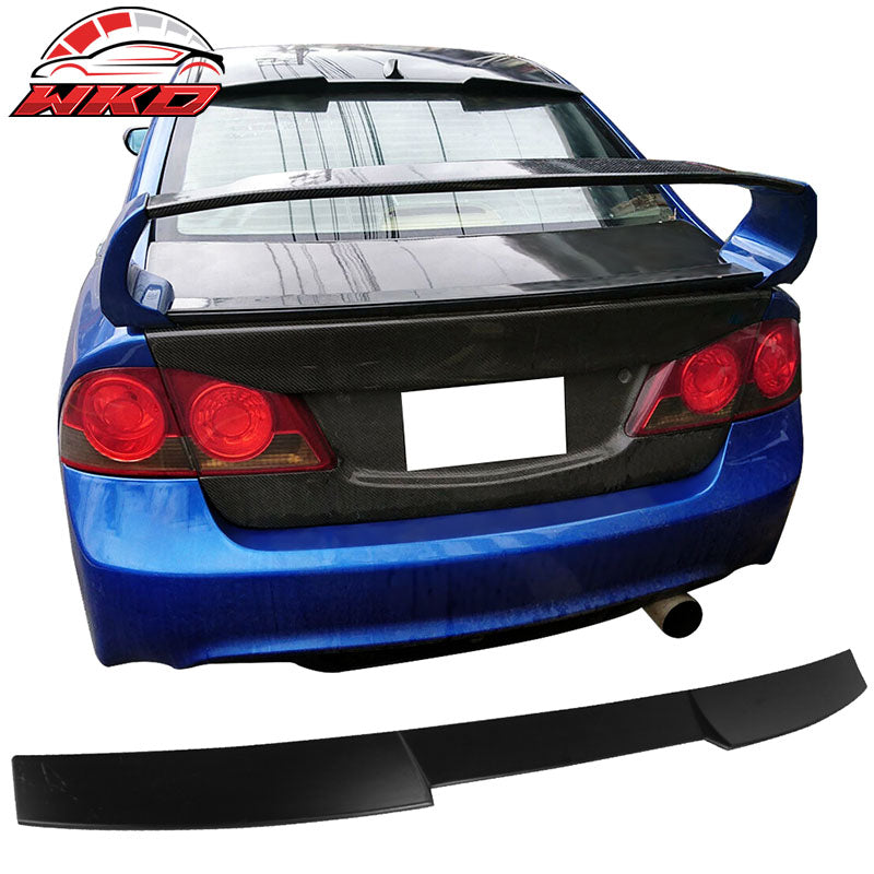 Fits 06-15 Honda Civic 8th Gen Sedan 4Dr V Style Rear Roof Spoiler Unpainted ABS