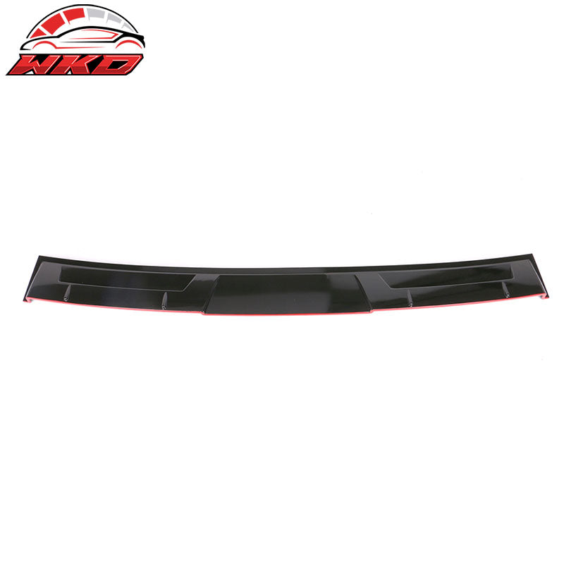 Fits 18-22 Honda Accord Ikon Style Rear Roof Spoiler Gloss Black w/ Red Edge ABS
